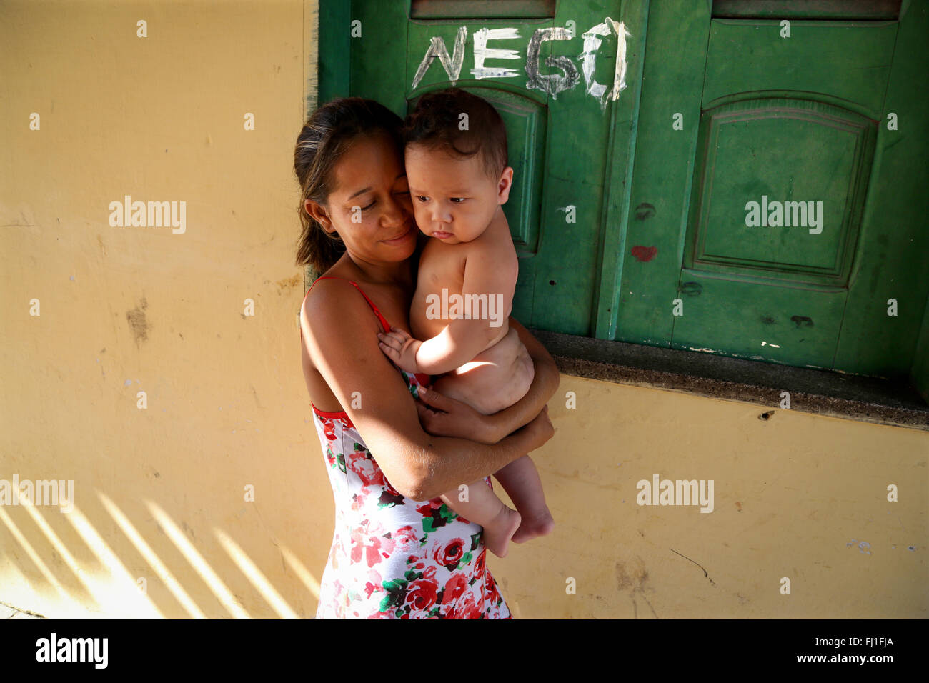 Mutter mit Kind in Barreirinhas, Brasilien Stockfoto