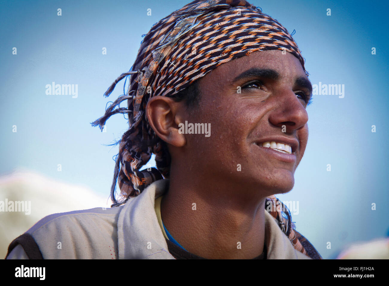 Beduinen in der Website von Petra, Jordanien Stockfoto
