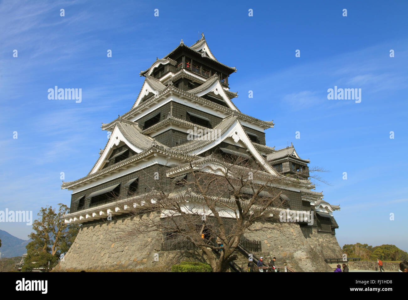Japan, Kumamoto, Kumamoto-Jo Burg, Exterieur, Stockfoto
