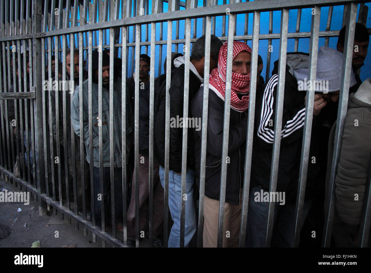 Palästina - Bethlehem checkpoint 300 und West Bank wall-besetzten Palästinensischen Gebieten Stockfoto