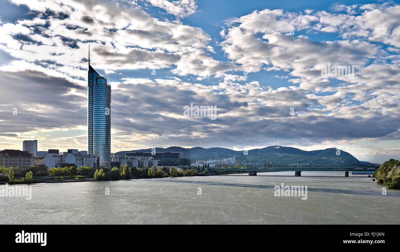 Vienna Danube Panorama Stockfoto