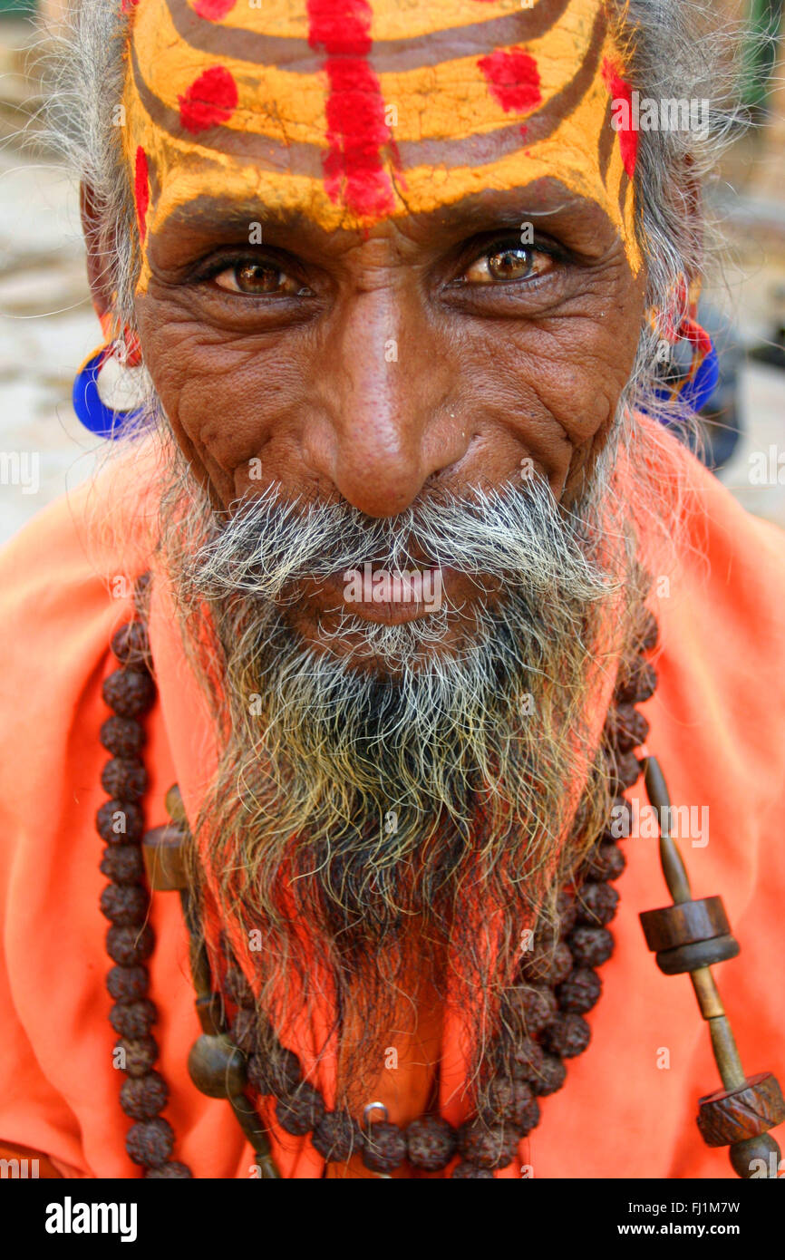 Sadhu hinduistischen heiligen Mann in Jaisalmer, Indien Stockfoto