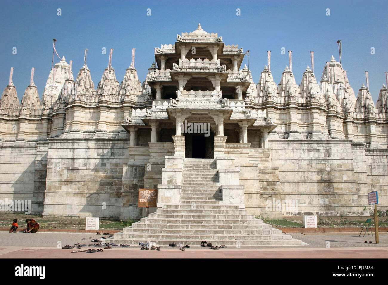 Ranakpur Jain Tempel, Rajasthan, Indien Stockfoto