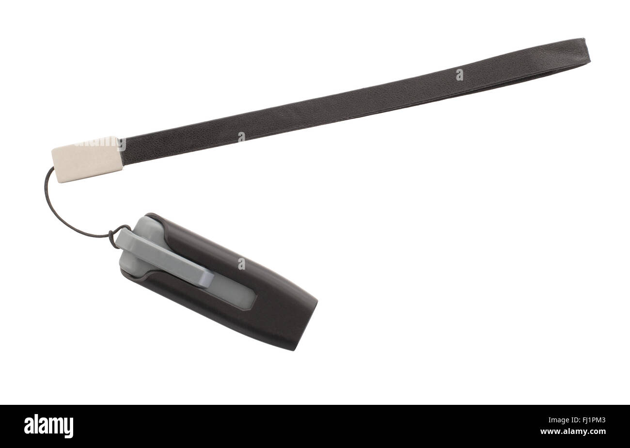 Black USB-Memory-stick isolierten auf weißen Hintergrund Stockfoto