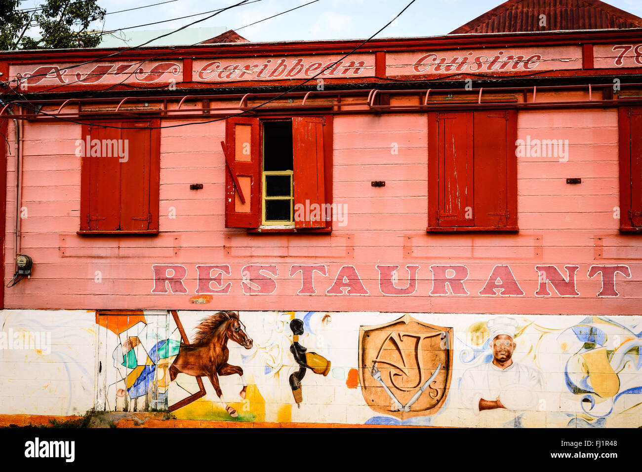 Architekturdetails, St. John's, Antigua Stockfoto