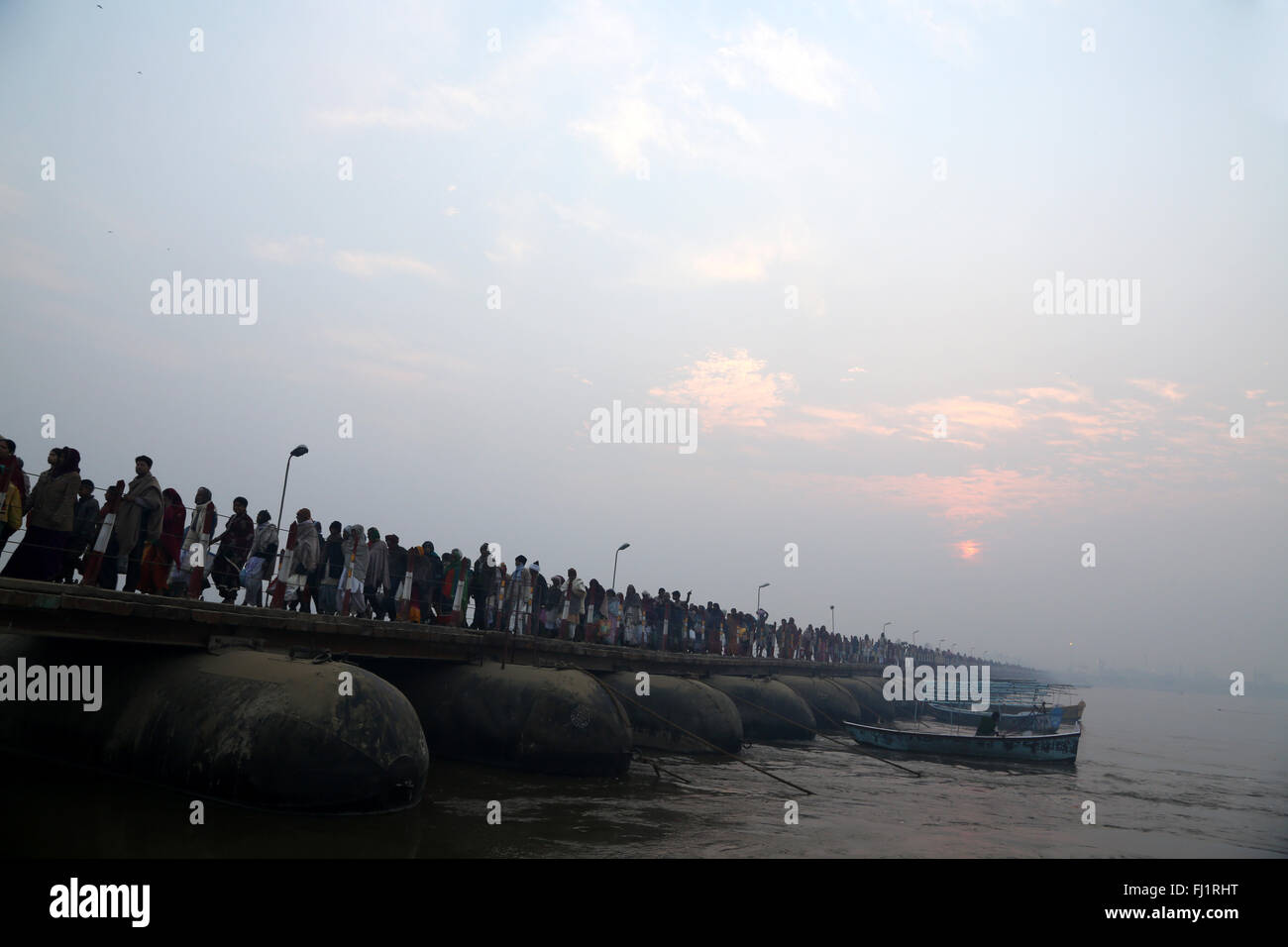 Maha Kumbh Mela 2013 - Menschen und Masse - Januar - Februar 2013 Stockfoto