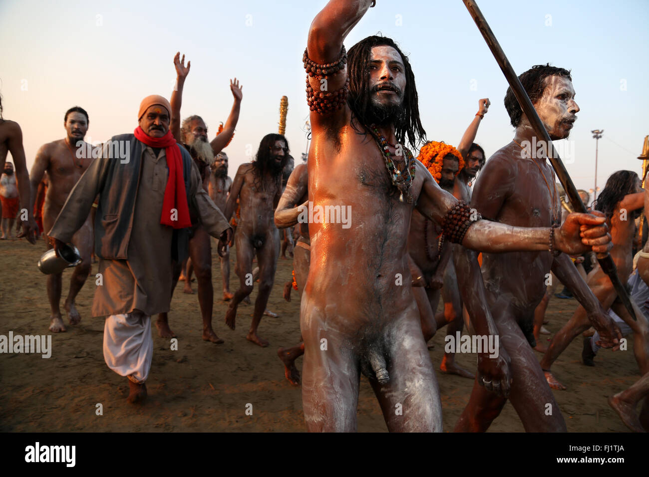 Maha Kumbh Mela 2013 - Menschen und Masse - Januar - Februar 2013 Stockfoto