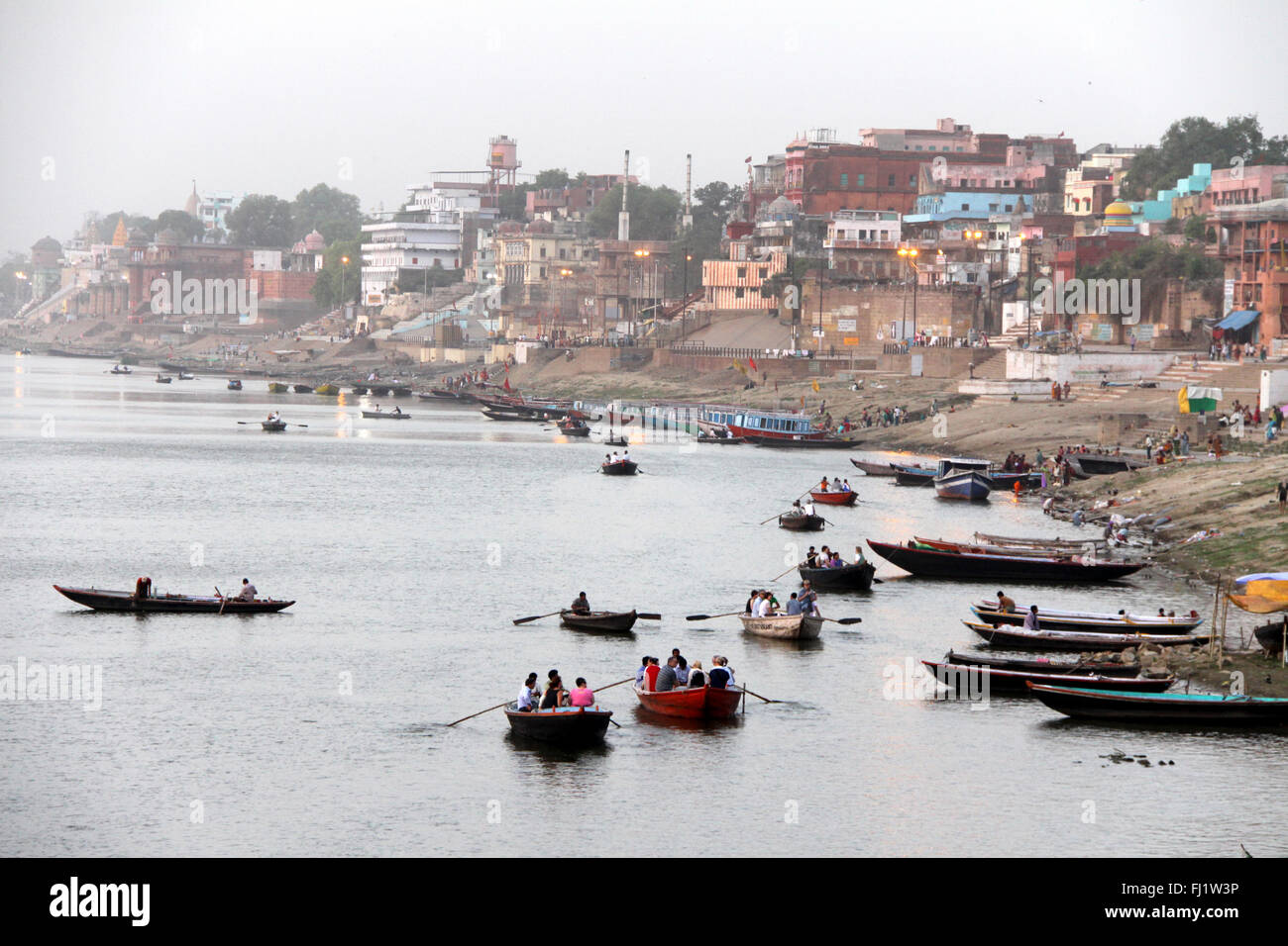 Varanasi, Indien - Architektur und täglichen Leben auf der Straße Stockfoto