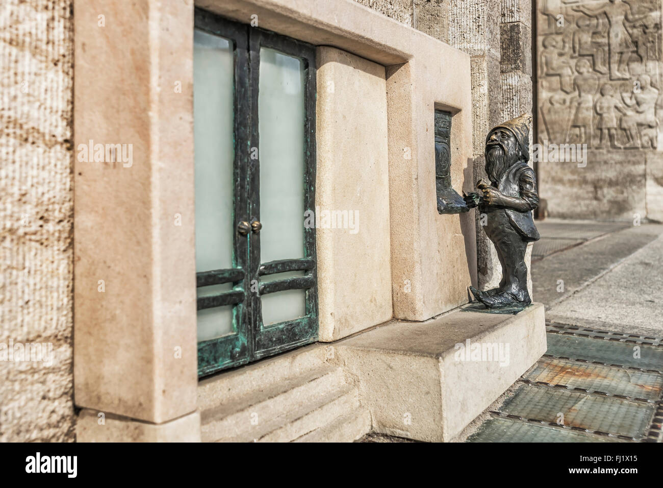 Wroclaws Zwerge (Krasnale) sind eine touristische Attraktion in Wroclaw, niedriger Woiwodschaft Schlesien, Polen, Europa Stockfoto