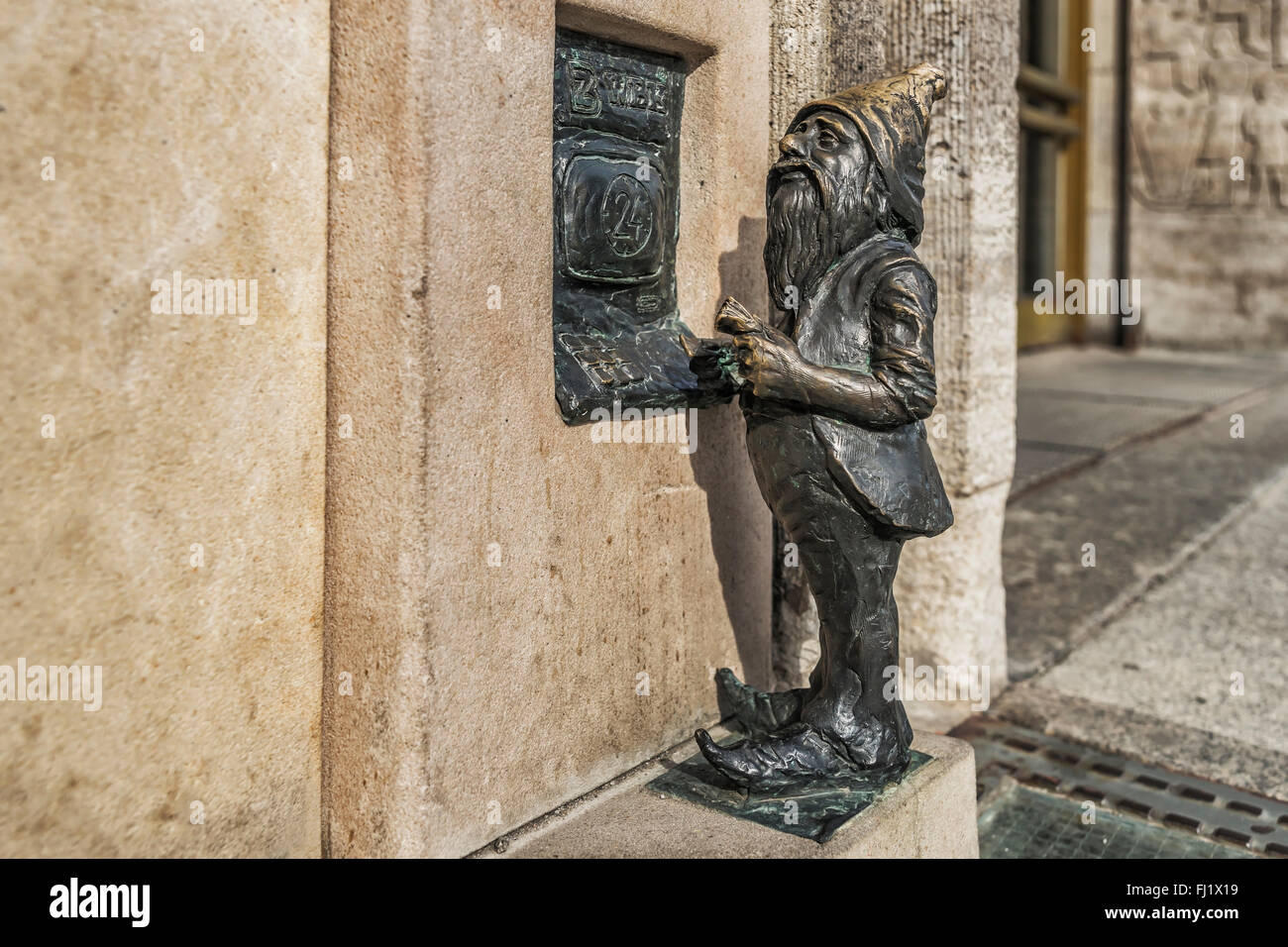 Wroclaws Zwerge (Krasnale) sind eine touristische Attraktion in Wroclaw, niedriger Woiwodschaft Schlesien, Polen, Europa Stockfoto