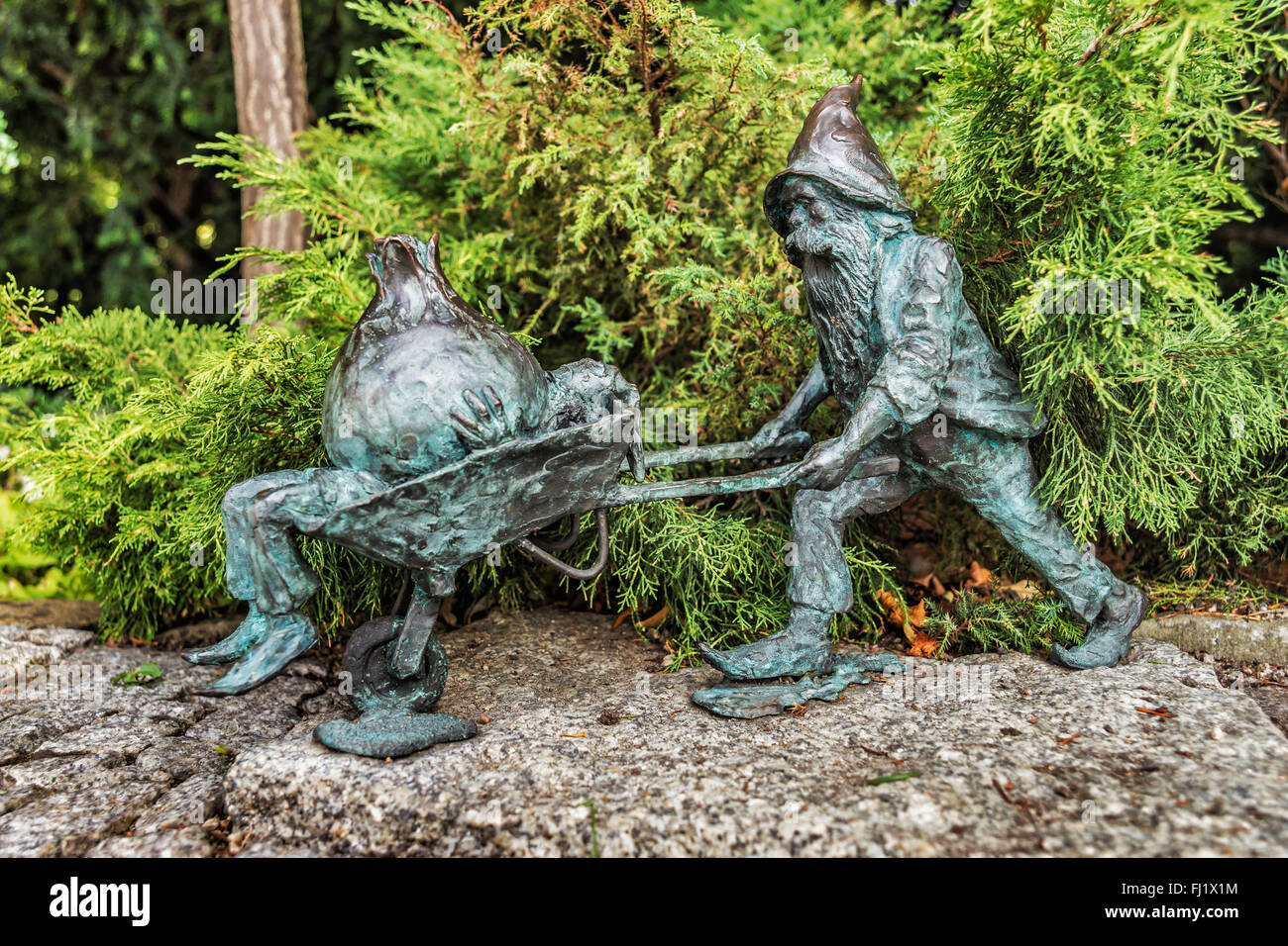 Wroclaws Zwerge (Krasnale) sind eine touristische Attraktion in Wroclaw, niedriger Woiwodschaft Schlesien, Polen, Europa Stockfoto