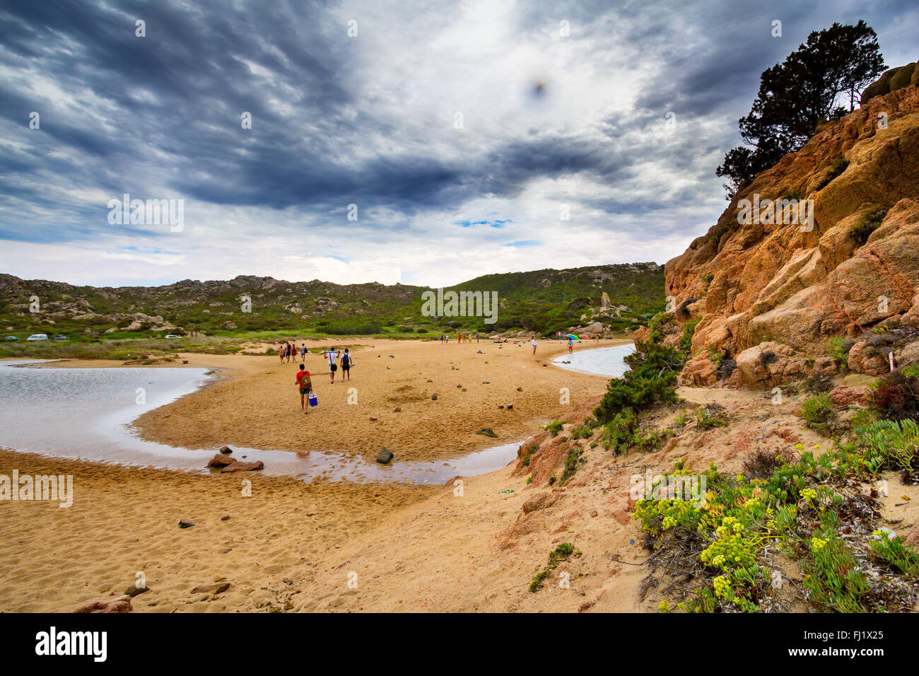 Monti d ' a Rena Strand, Nationalpark La Maddalena, Sardinien, Italien den Namen bedeuten Sandberg Stockfoto