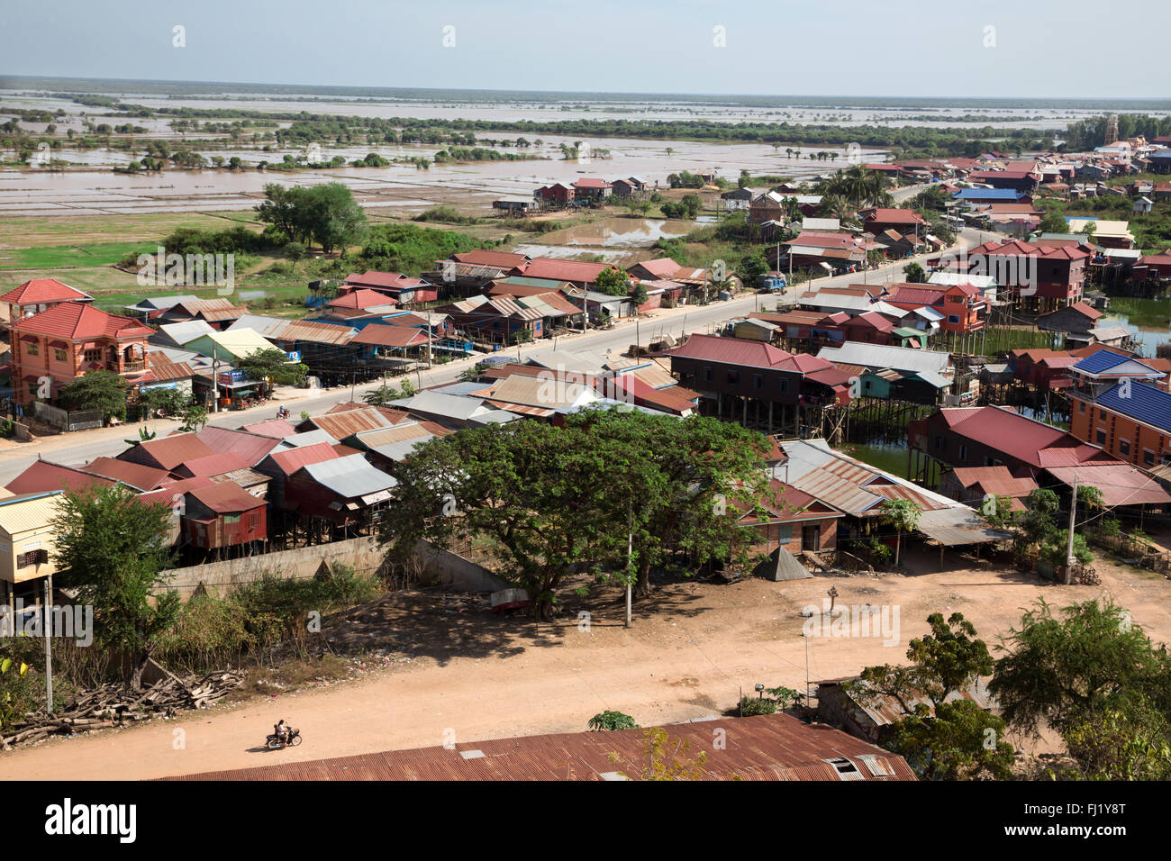 Dorf rund um den Tonle Sap See, Kambodscha Stockfoto
