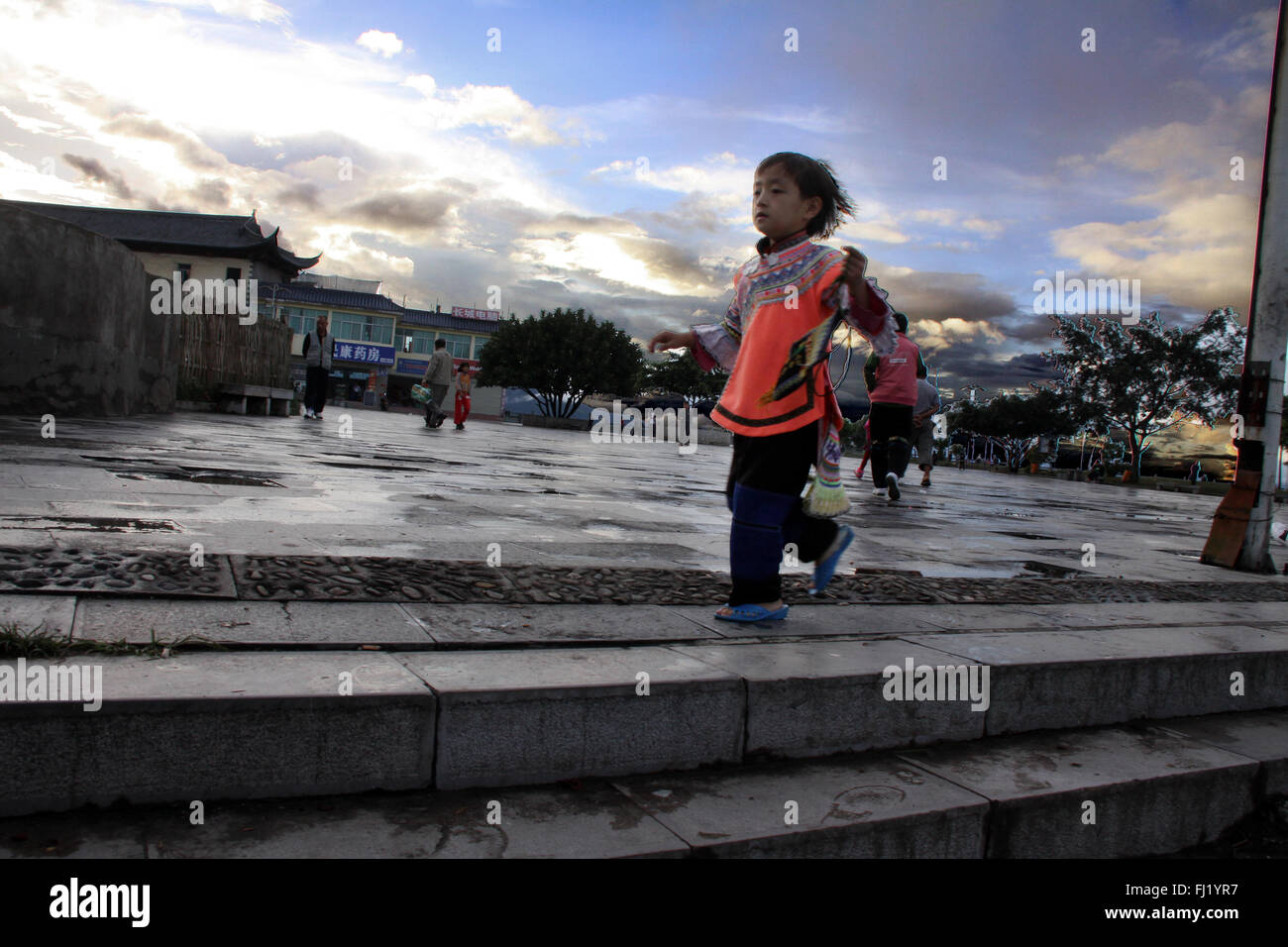 China legt Denkmäler Straßen Stockfoto