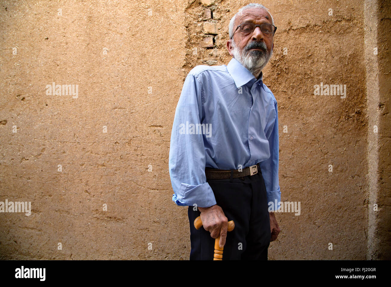 Porträt des iranischen Mann in Yazd, Iran Stockfoto