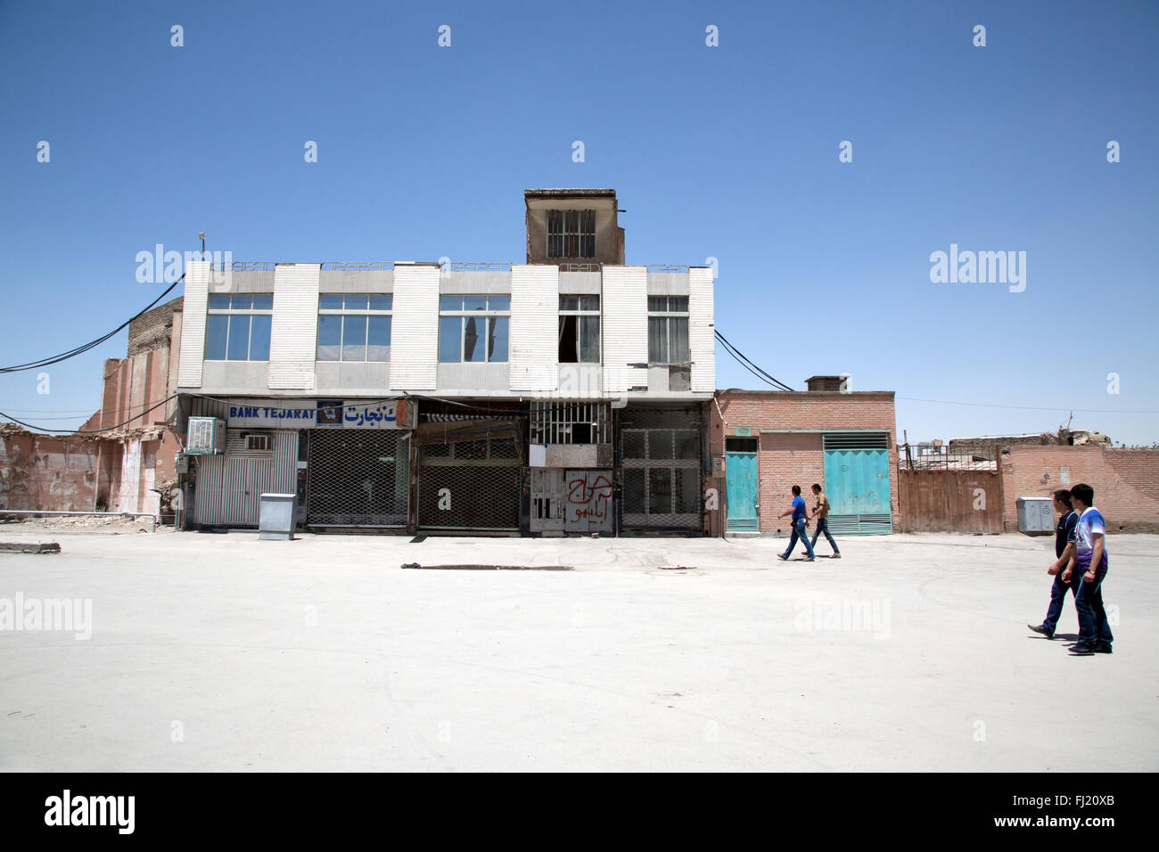 Menschen zu Fuß in den Straßen von Ispahan, Iran Stockfoto