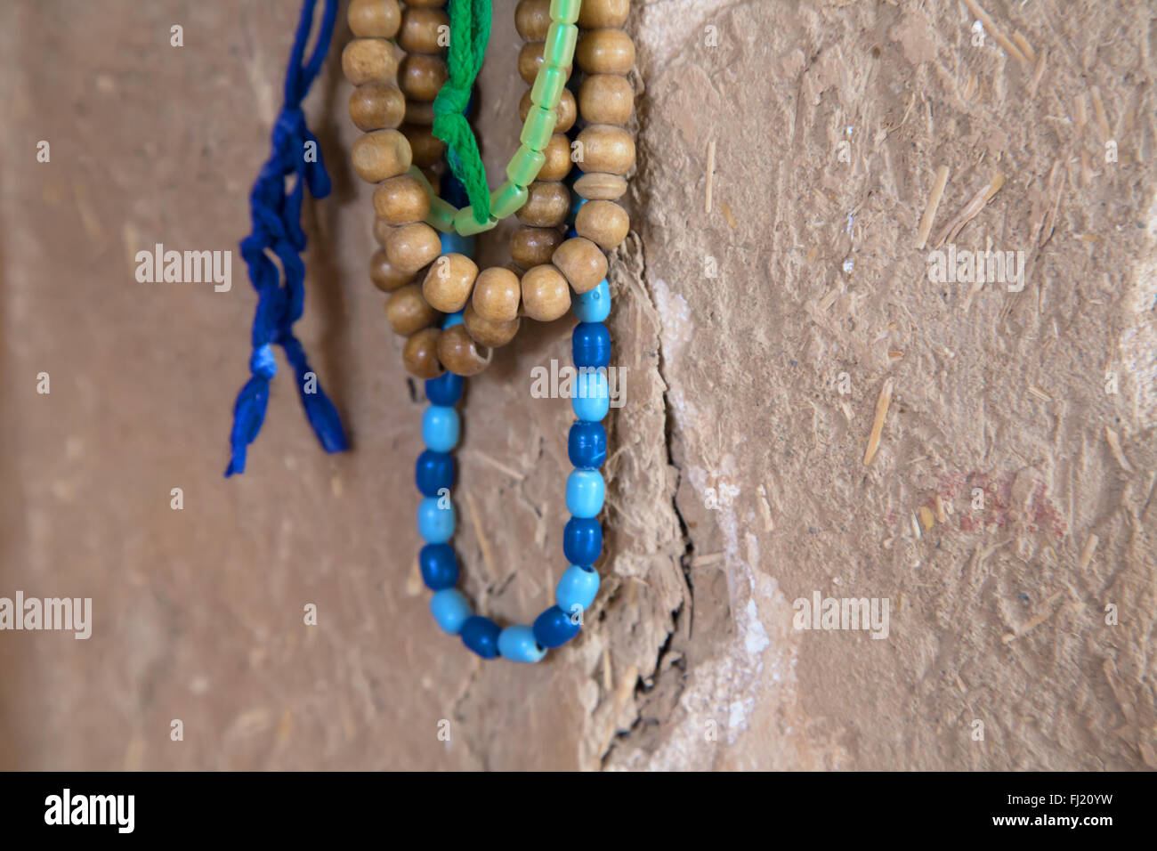 Das islamische Gebet Perlen, Rosenkranz, Yazd, Iran Stockfoto