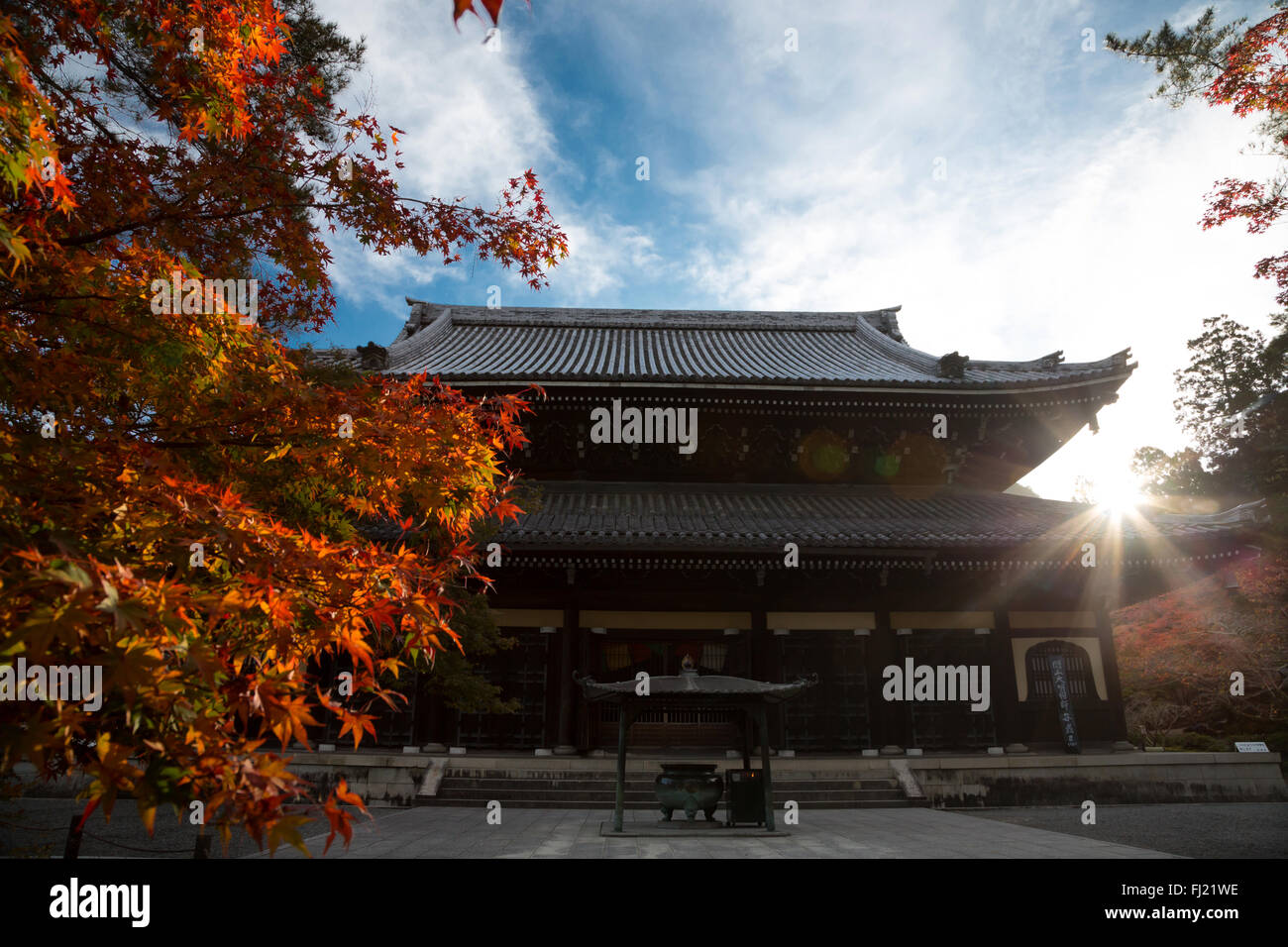 Am frühen Morgen an der Nanzen-ji Tempel, Kyoto, Japan Stockfoto