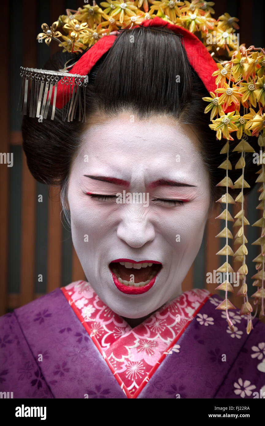 Geisha und Maiko in Kyoto, Japan Stockfoto