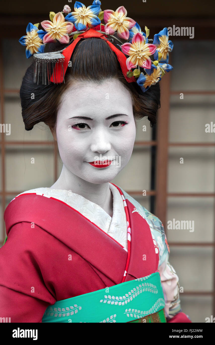 Geisha und Maiko in Kyoto, Japan Stockfoto