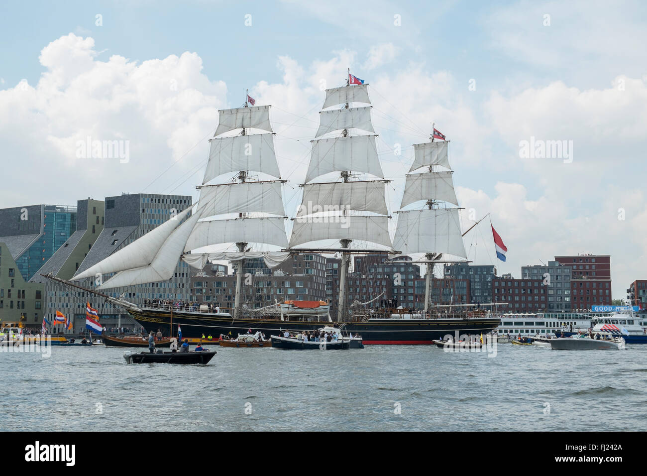 Stad Amsterdam. Baujahr 2000 in Amsterdam.  Segel-2015 Stockfoto