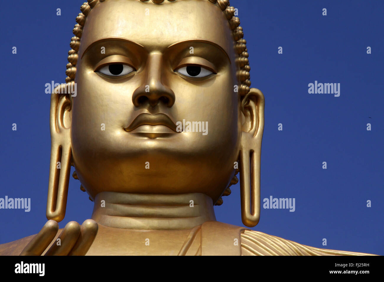 Golden Buddha Statue in Dambulla, Sri Lanka Stockfoto