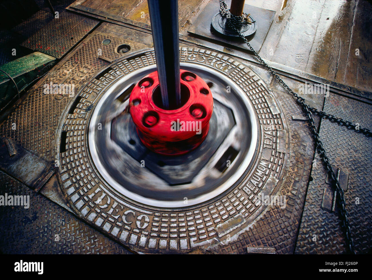 Bohrloch der Bohrinsel; New Mexico, USA Stockfoto