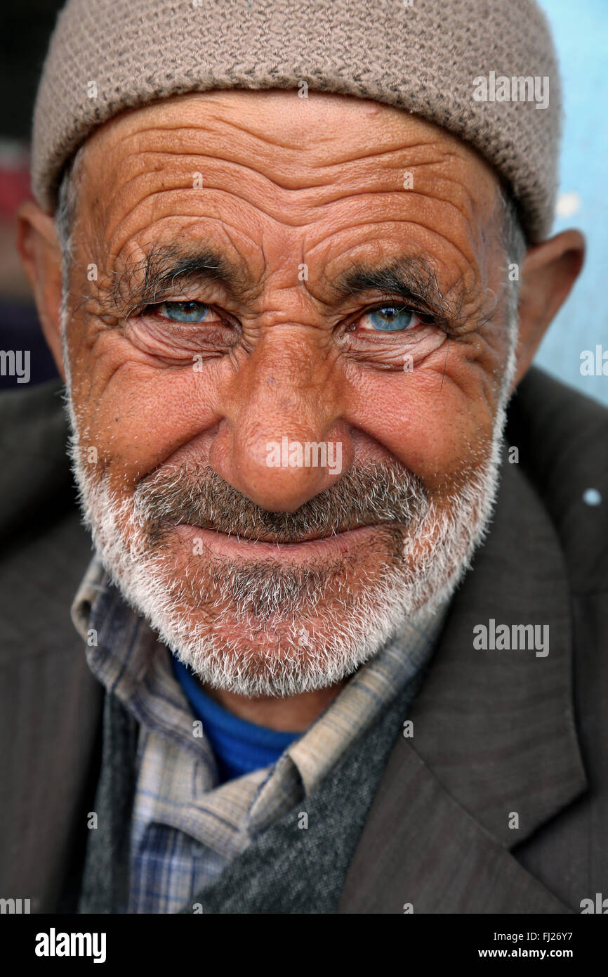 Portrait von kurdischen Mann in Dogubayazit, Türkei Stockfoto