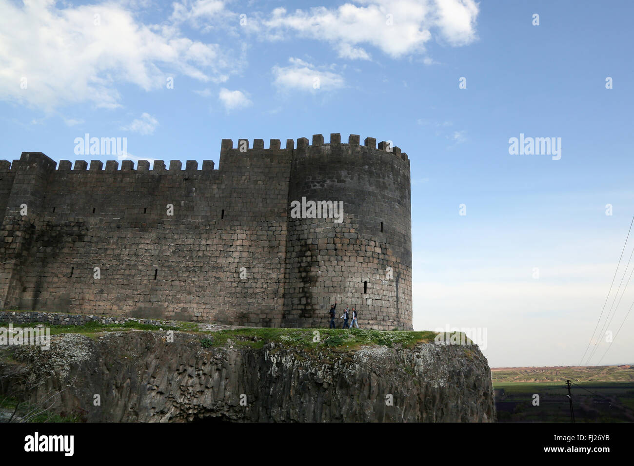 Diyarbakir Stadtmauer - Türkei Stockfoto