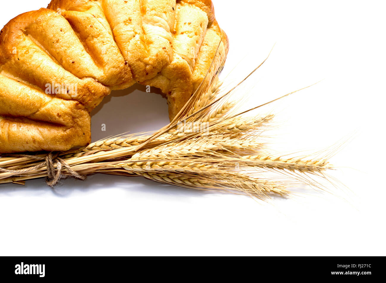 Teil des großen Brot und Verknüpfung der Ohren Stockfoto