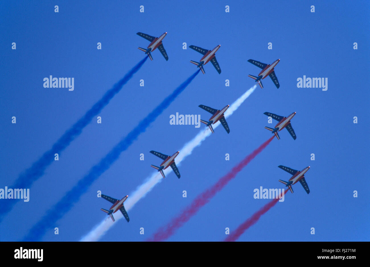 Haute-Saône (70), base Aerienne de Luxeuil Saint Sauveur, La Patrouille de France / / Frankreich, Haute-Saône (70), air Base von Luxe Stockfoto