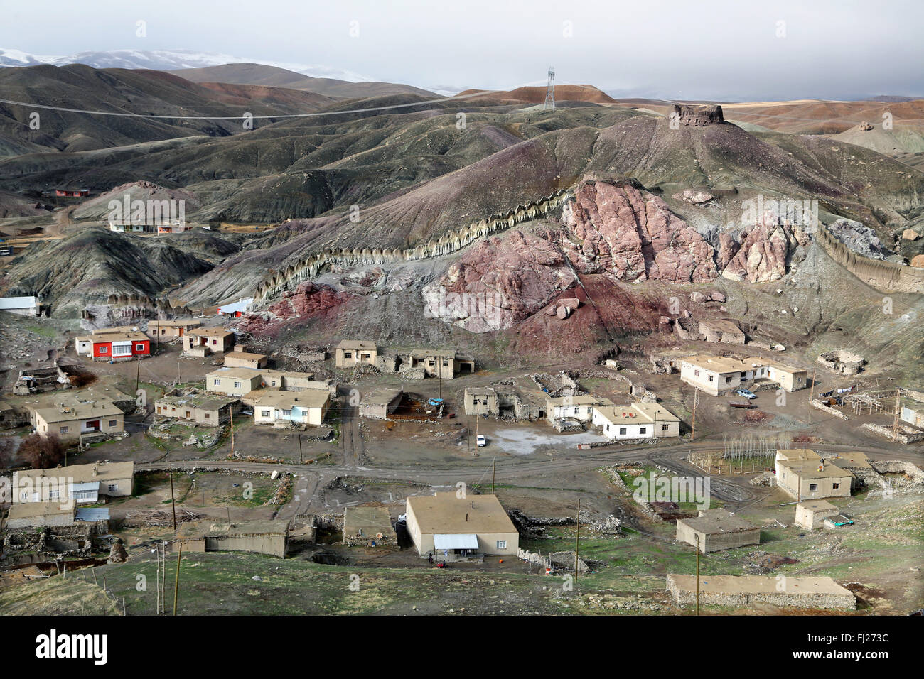 Hosap Village, Türkei Stockfoto