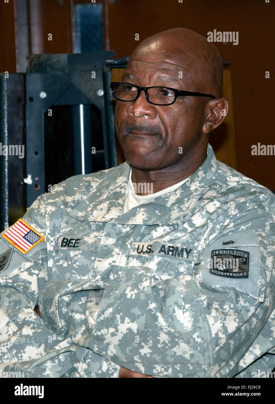 Porträt eines schwarzen Militär-Armee Stockfoto