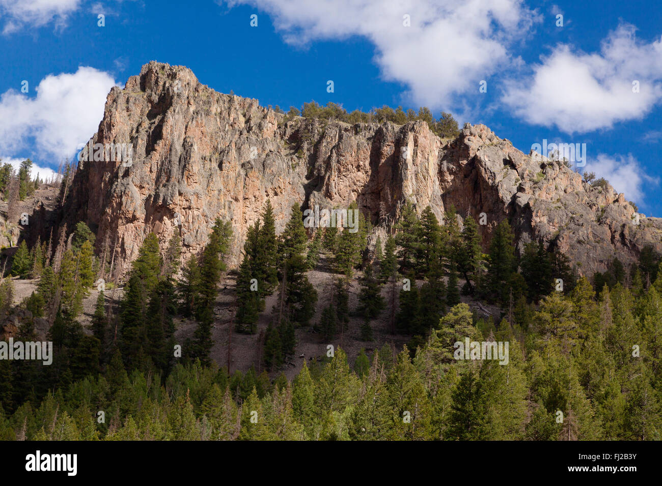 Westen WILLOW CREEK CANYON in CREEDE, COLORADO, eine Silber-Bergbau-Stadt stammt aus der Mitte des 19. Jahrhunderts. Stockfoto