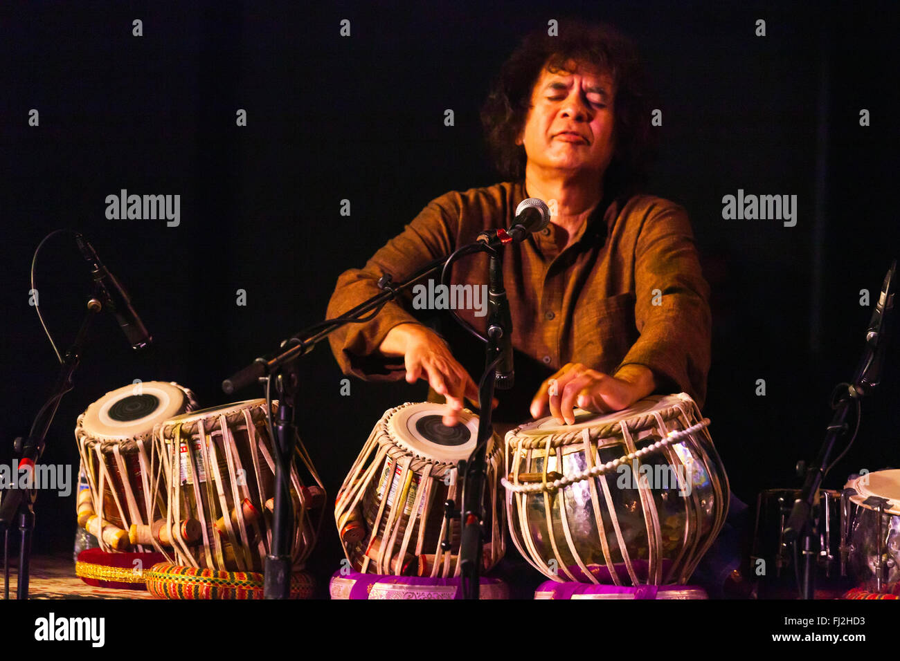 CHARLES LLOYD am Saxophon, ZAKIR HUSSAIN auf Tablas und ERIC HARLAND am Schlagzeug Vorform als SANGAM auf dem MONTEREY JAZZ FESTIVAL Stockfoto