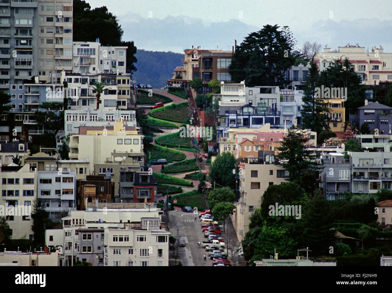 LOMBARD STREET, SAN FRANCISCO, KALIFORNIEN Stockfoto