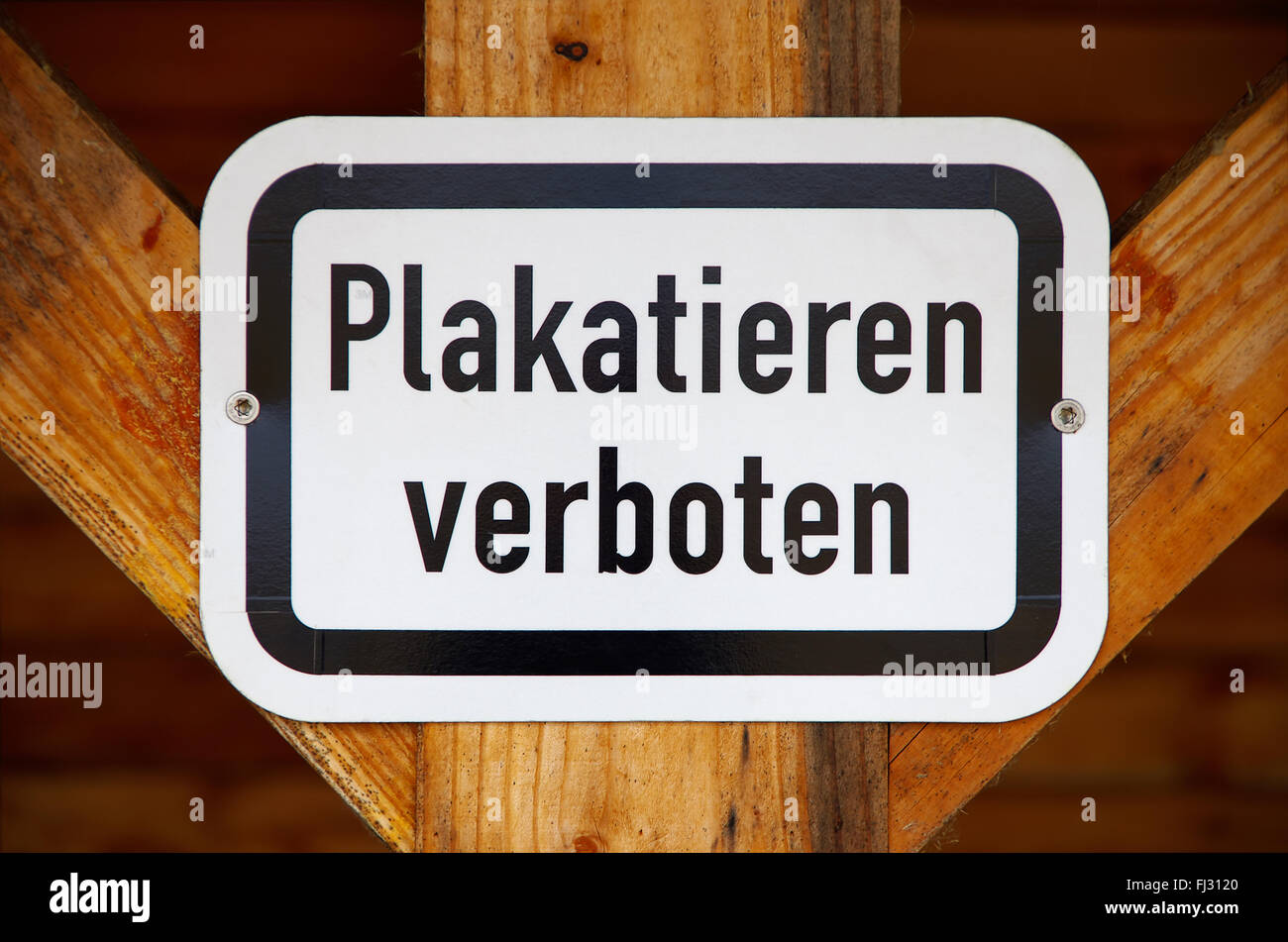 FLYPOSTING VERBOTEN Stockfoto
