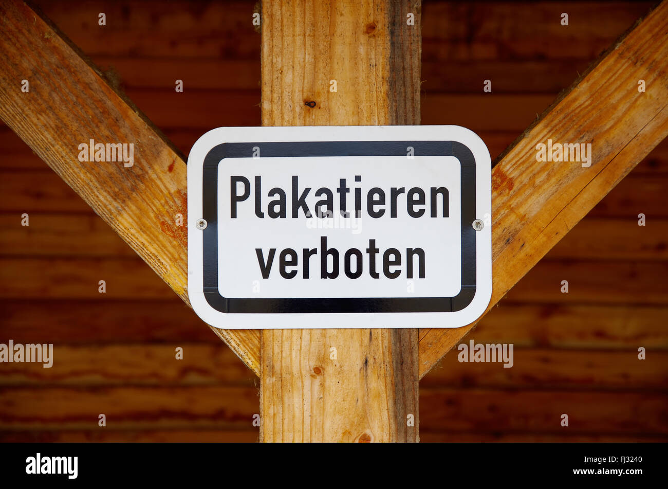 FLYPOSTING VERBOTEN Stockfoto