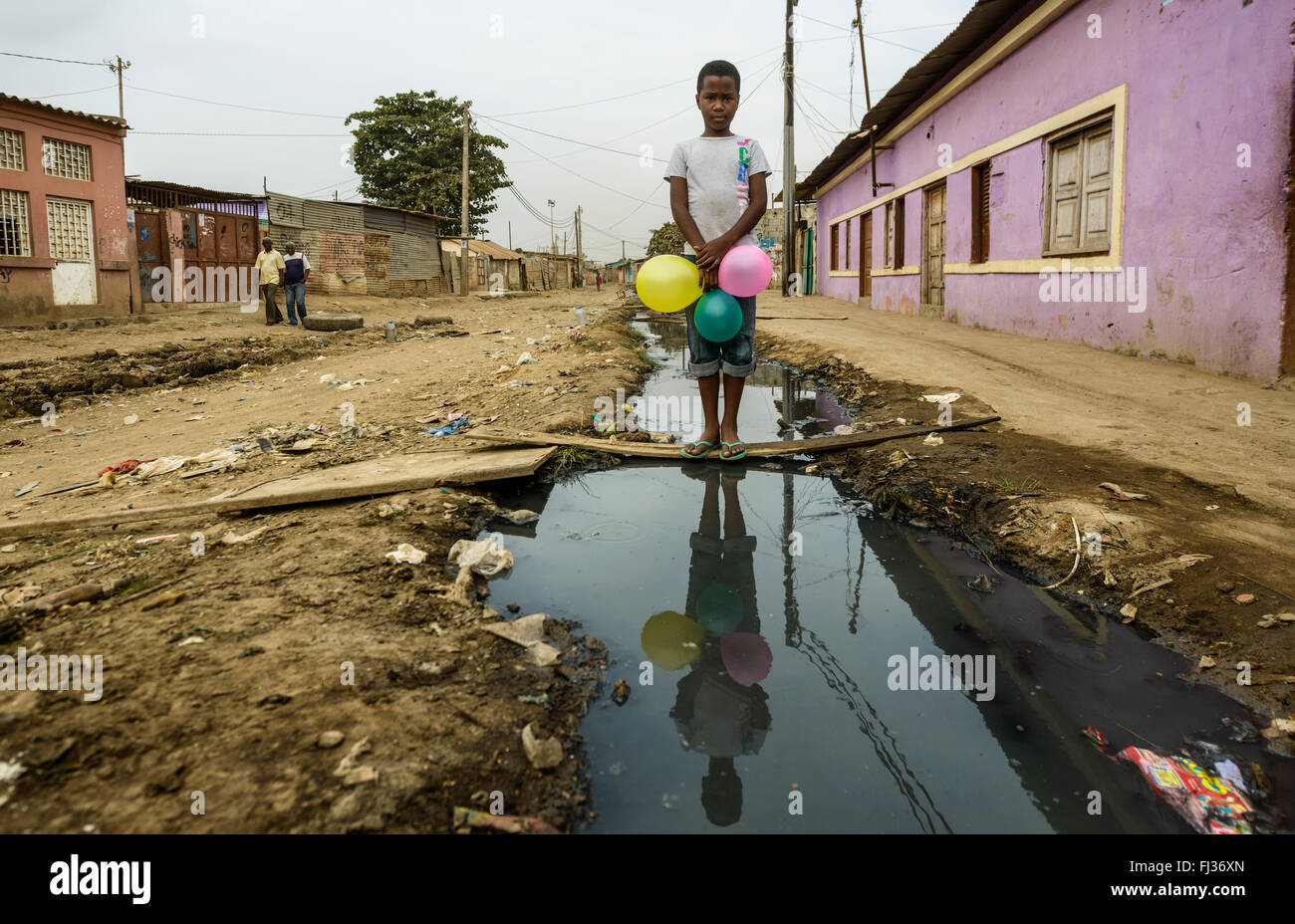 Leben in Bairro Rangel, Luanda, Angola, Afrika Stockfoto
