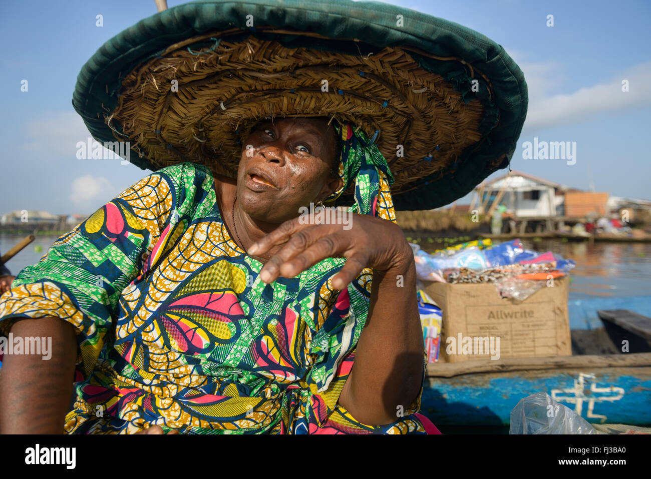 Menschen in Ganvié, Benin, Afrika Stockfoto