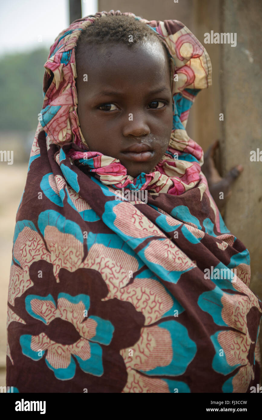 Mädchen von Norden Benins, Afrika Stockfoto
