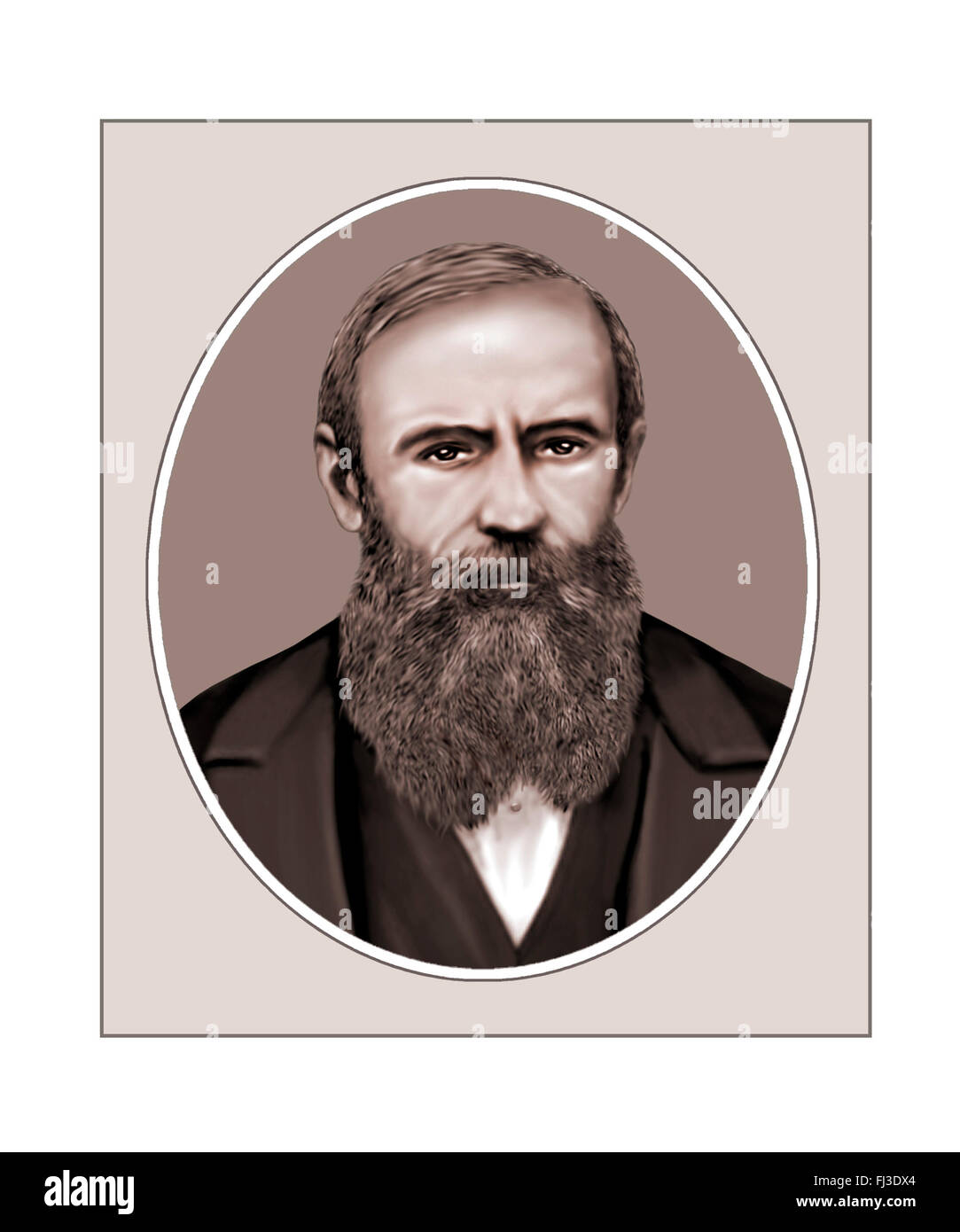 Fjodor Michailowitsch Dostojewski, Schriftsteller, Porträt Stockfoto