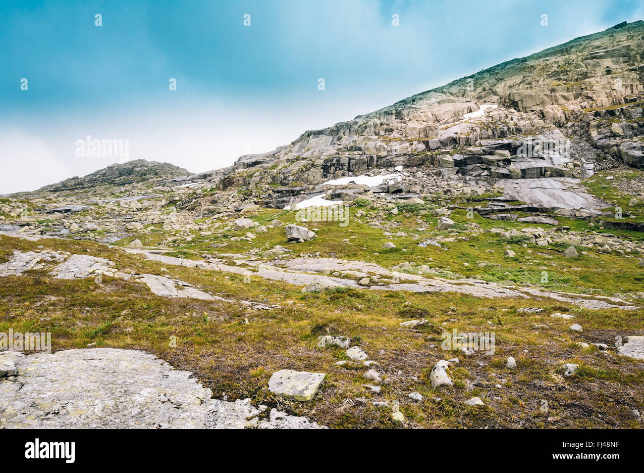 Natur der norwegischen Berge Landschaft. Natur von Norwegen Stockfoto