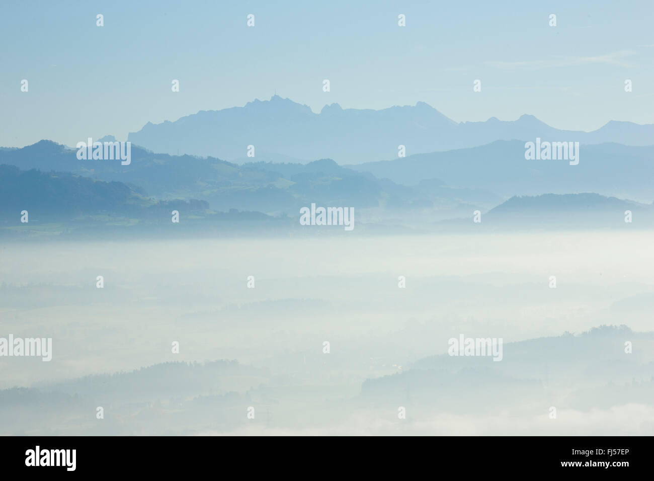 Saentismassif, Schweiz, Zuercher Oberland, Appenzell Stockfoto