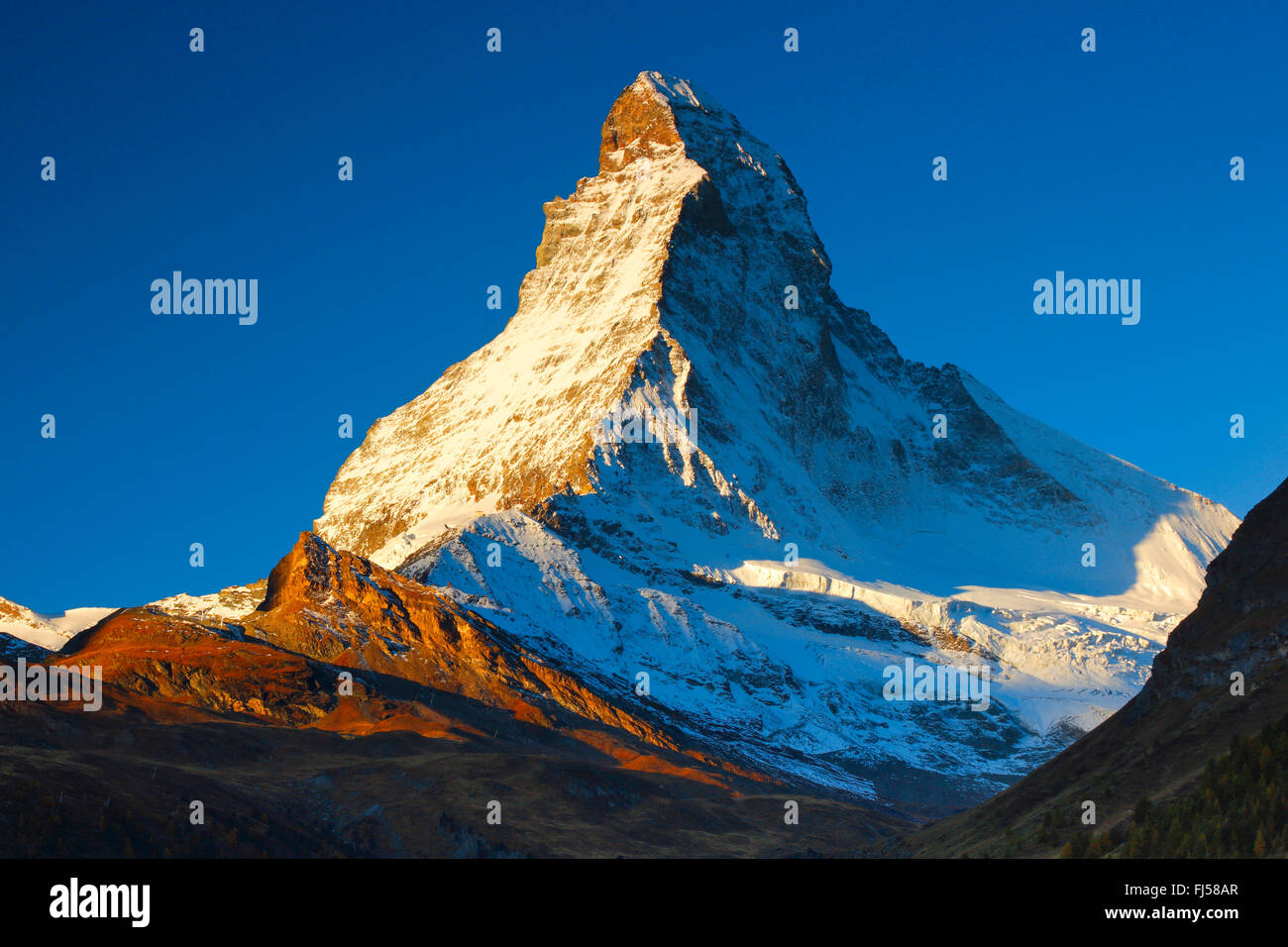 Matterhorn, Schweiz, Wallis Stockfoto