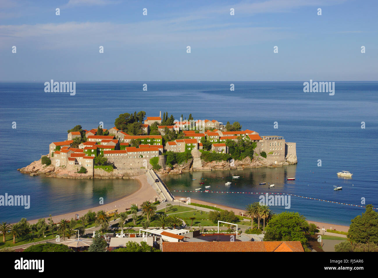 Ilet und Hotel resort Sveti Stefan, Montenegro Stockfoto
