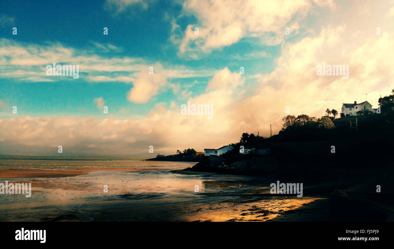 am Meer-Landschaft Wales Stockfoto