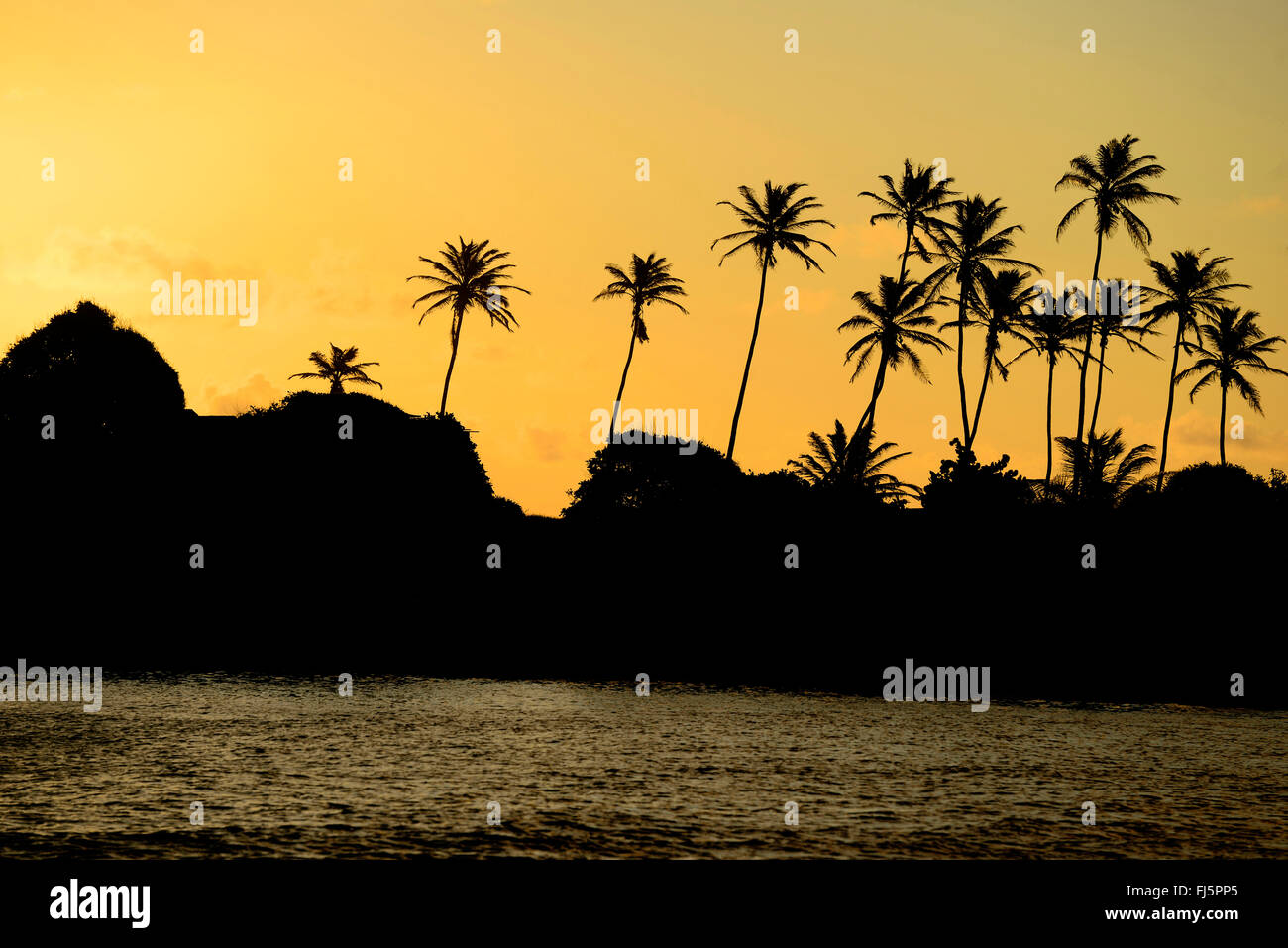 Morgen auf Mayreau Island, St. Vincent und die Grenadinen Stockfoto