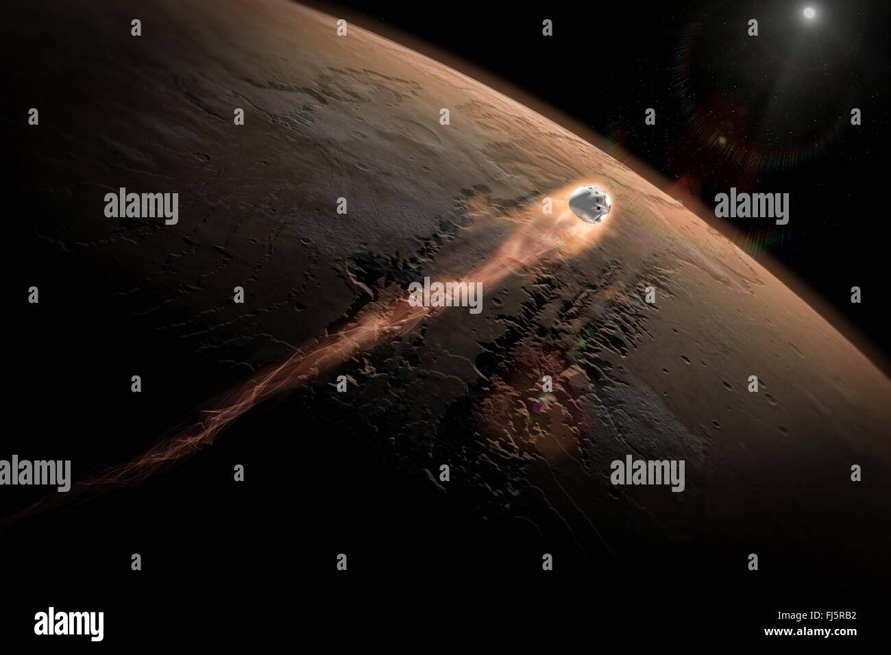 Künstler-Konzept Abbildung von SpaceX Dragon-Mission zum Mars 10. Juni 2015 22. Februar 2016. SpaceX arbeitet mit der NASA, kommerzielle Crew-Missionen für die bemannte Raumfahrt zu entwickeln. Stockfoto Künstler-Konzept Abbildung von SpaceX Dragon-Mission zum Mars 10. Juni 2015 22. Februar 2016. SpaceX arbeitet mit der NASA, kommerzielle Crew-Missionen für die bemannte Raumfahrt zu entwickeln. Stockfoto