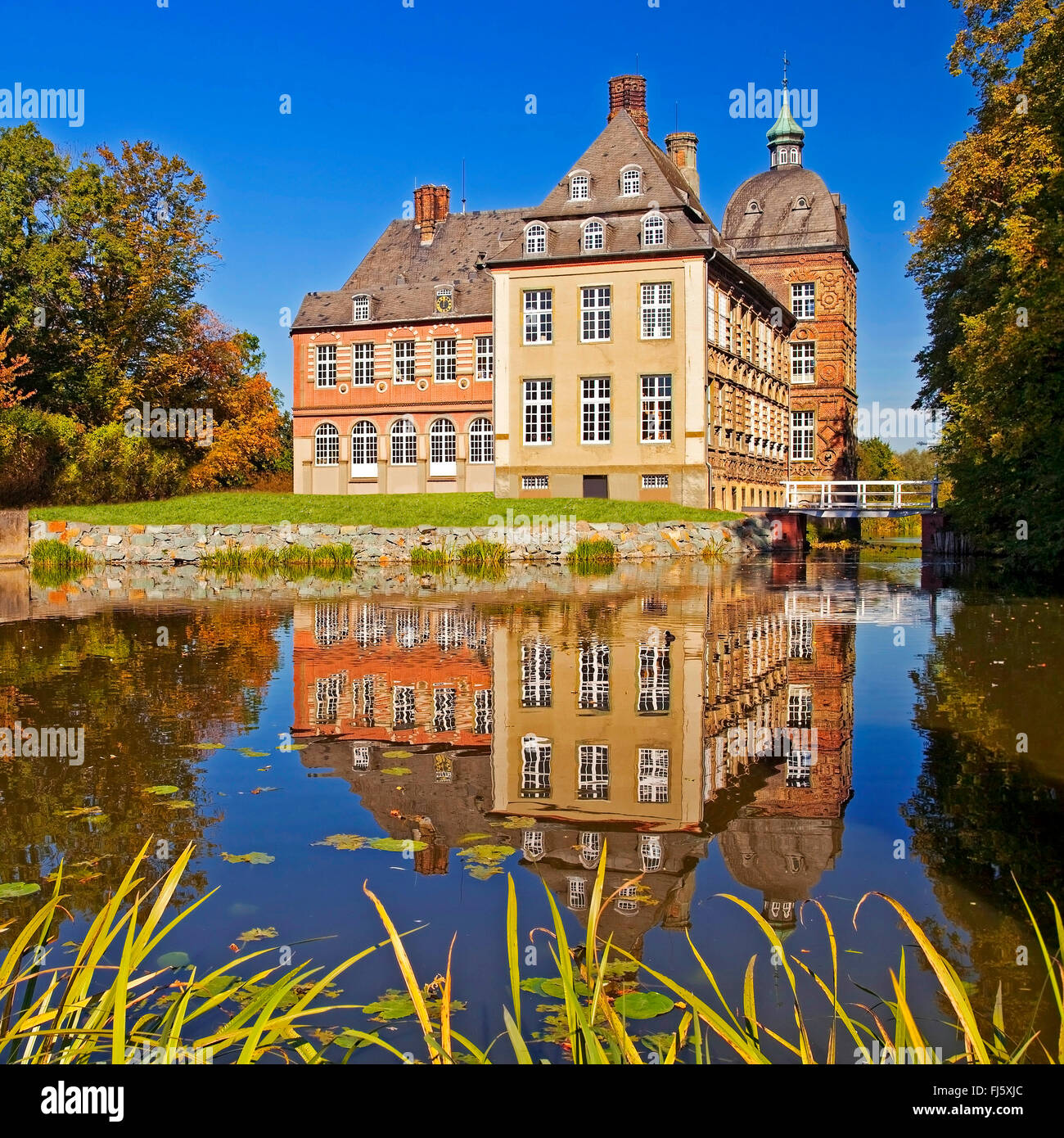 Wasser Schloss Hovestadt, Deutschland, Nordrhein-Westfalen, Münsterland, Lippetal Stockfoto